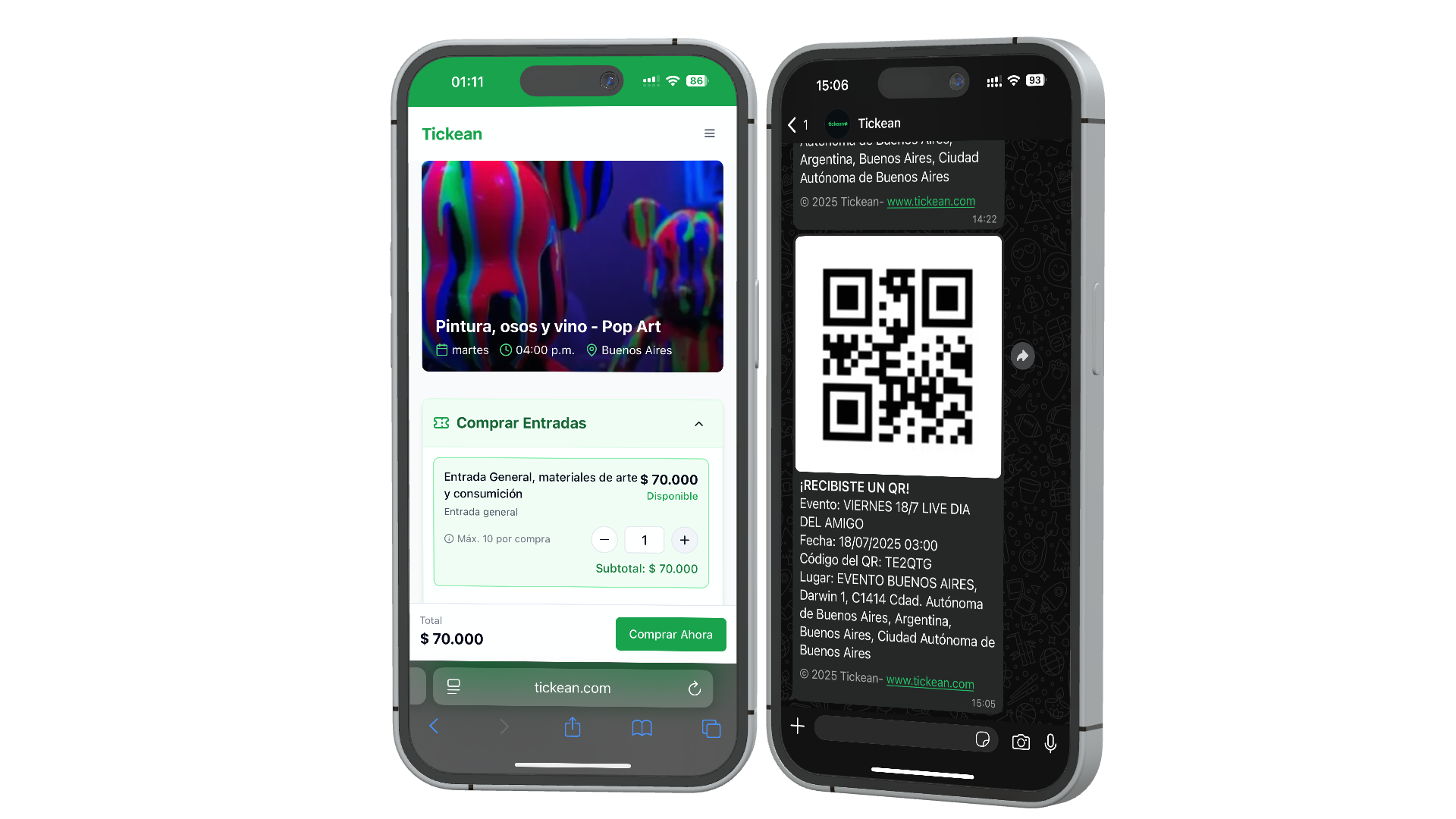 Tickean en dispositivos móviles